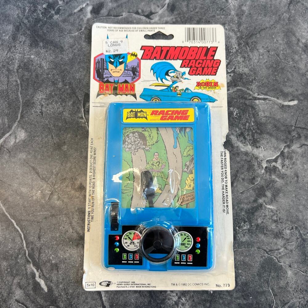 Batmobile Racing Game 1982 Batman Robin Henry Gordy MOC #773 Sealed Game